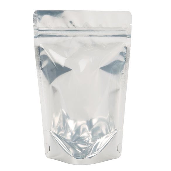 Stand Up Zipper Bag with Clear Window - Kraft (1/2 Ounce)