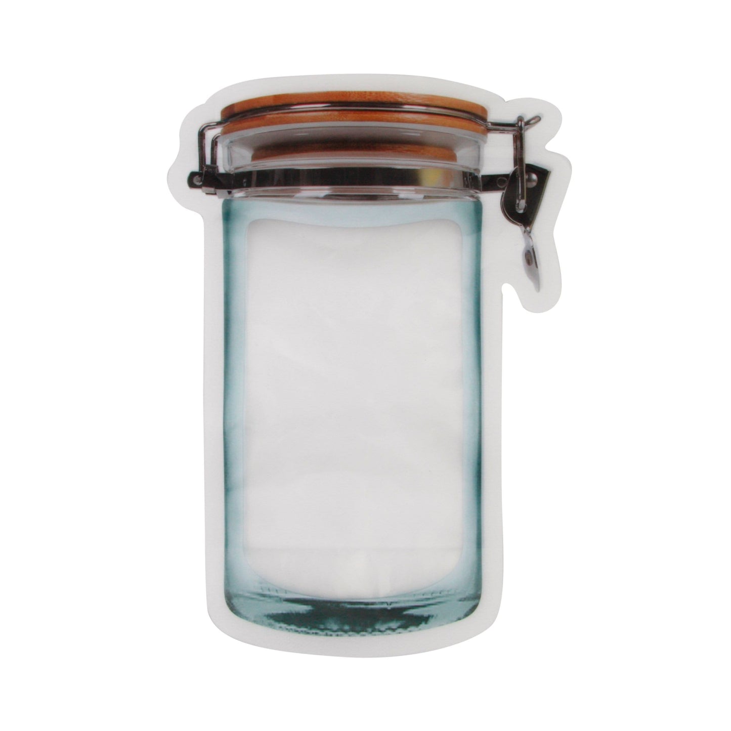 Straight Jar / Single Unit Medium Mason Jar Style Clear Zipper Bags