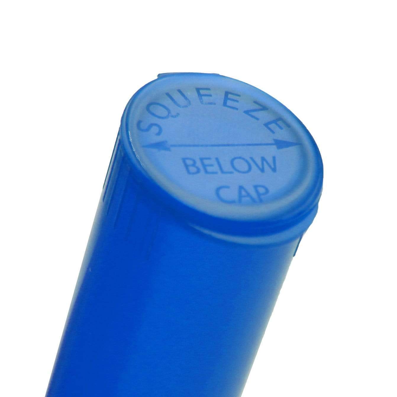 Translucent Blue / Single Unit (Less Than Box) Clearance Translucent Squeeze Top Child-Resistant Pre-Roll Tube | 78 mm