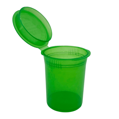 Translucent Green 8 dram Pop Top Child-Resistant Bottle