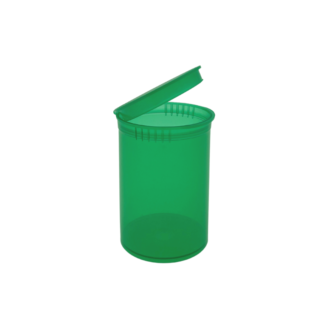 Translucent Green Bag King Child-Resistant Pop Top Bottle | 30 dram