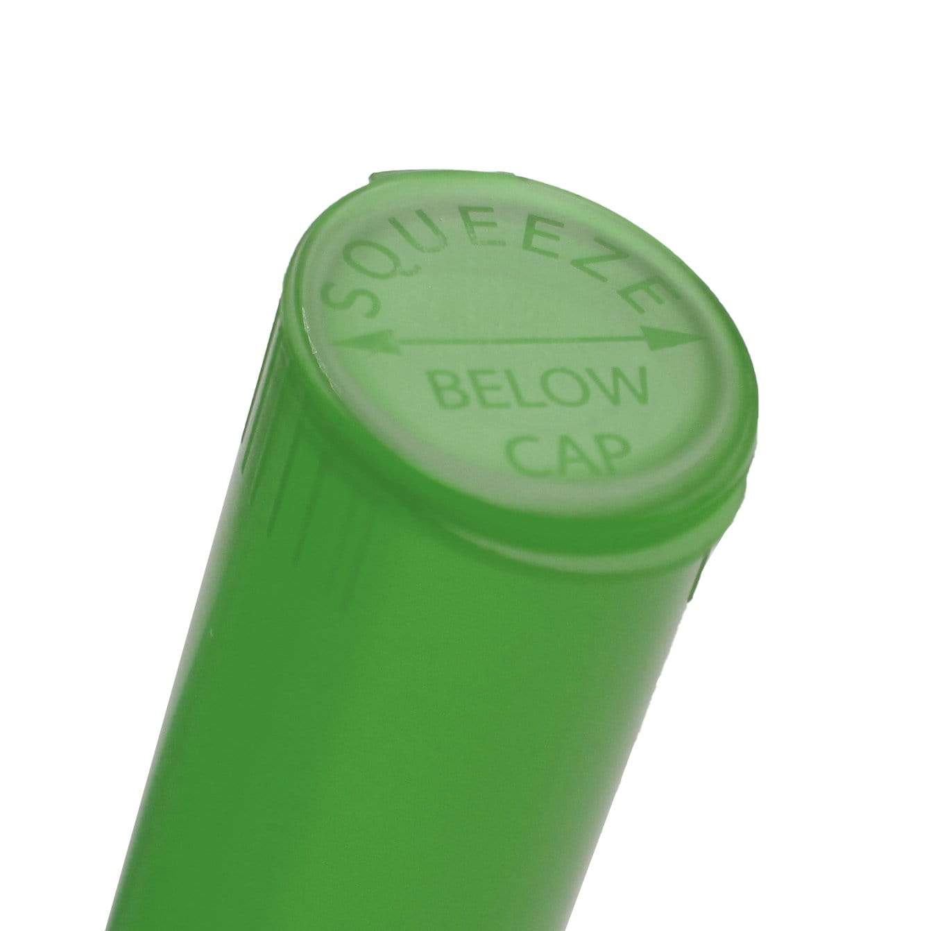 Translucent Green / Single Unit (Less Than Box) Clearance Translucent Squeeze Top Child-Resistant Pre-Roll Tube | 78 mm