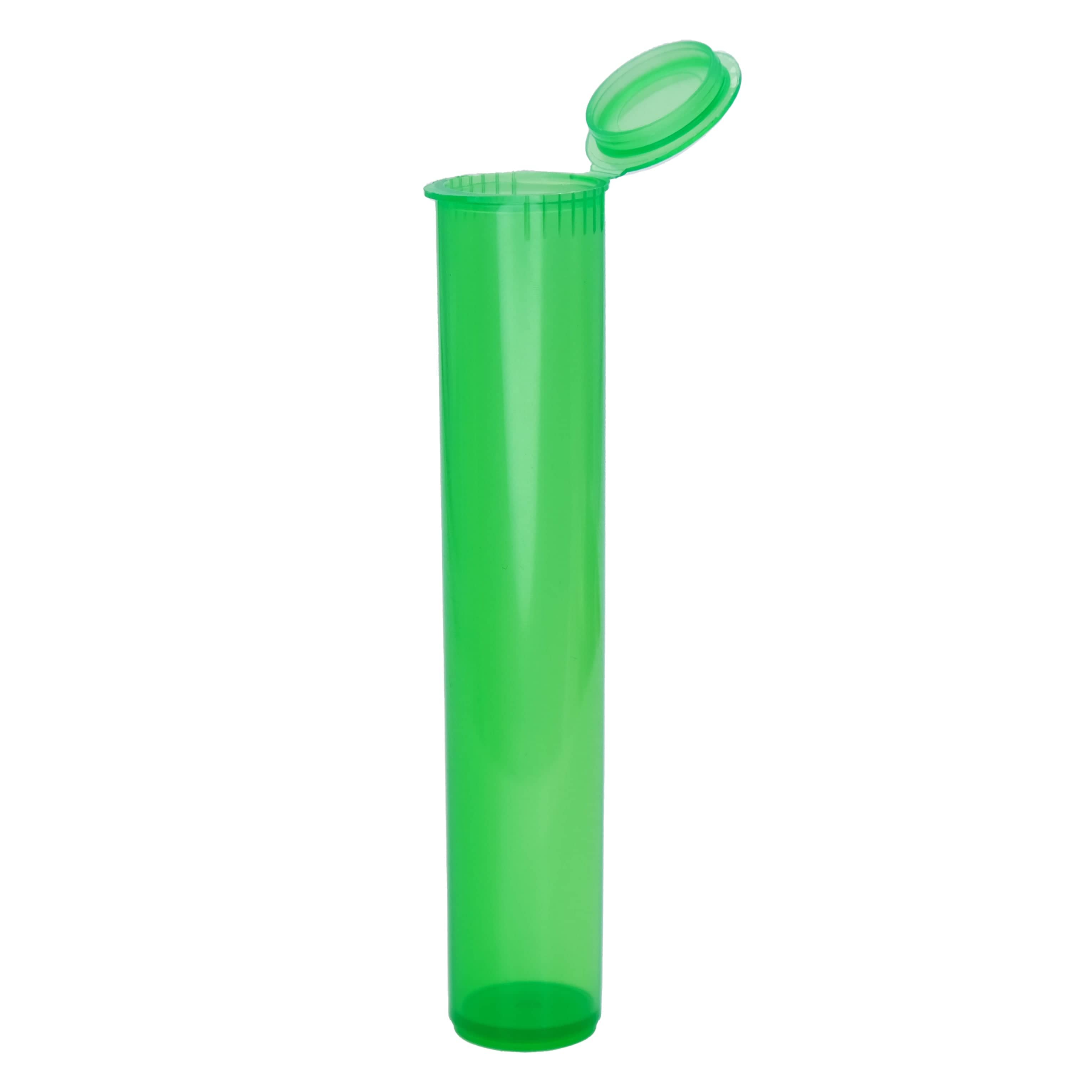 Translucent Green / Single Unit (Less Than Box Qty) Premium Squeeze Top Child Resistant Pre-Roll Tube | 98 mm