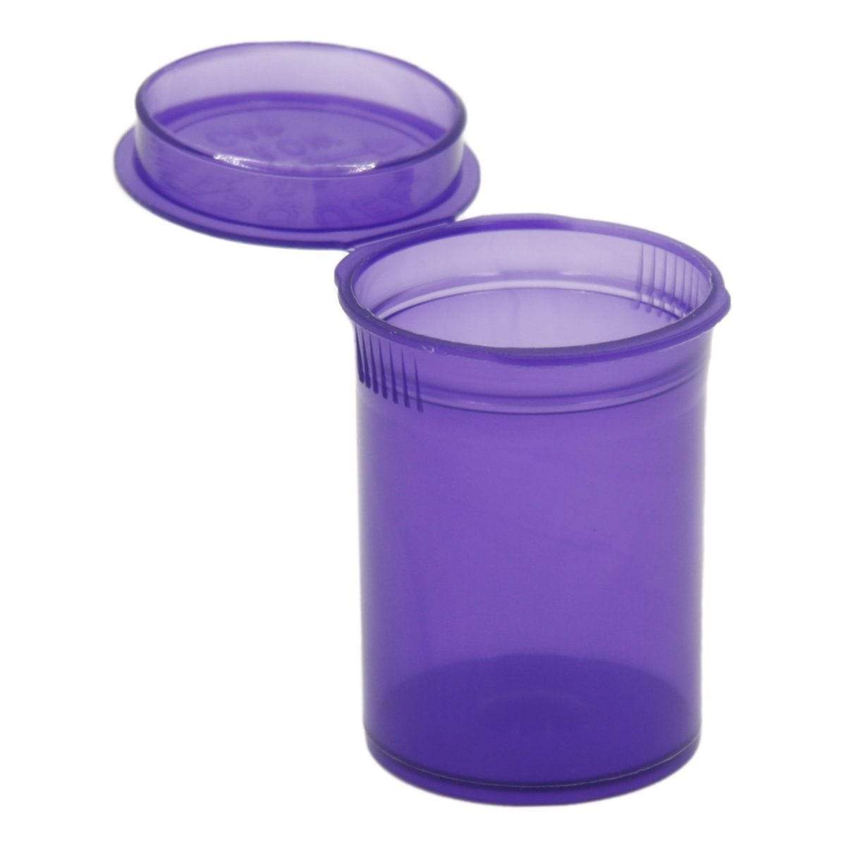 Translucent Purple 8 dram Pop Top Child-Resistant Bottle