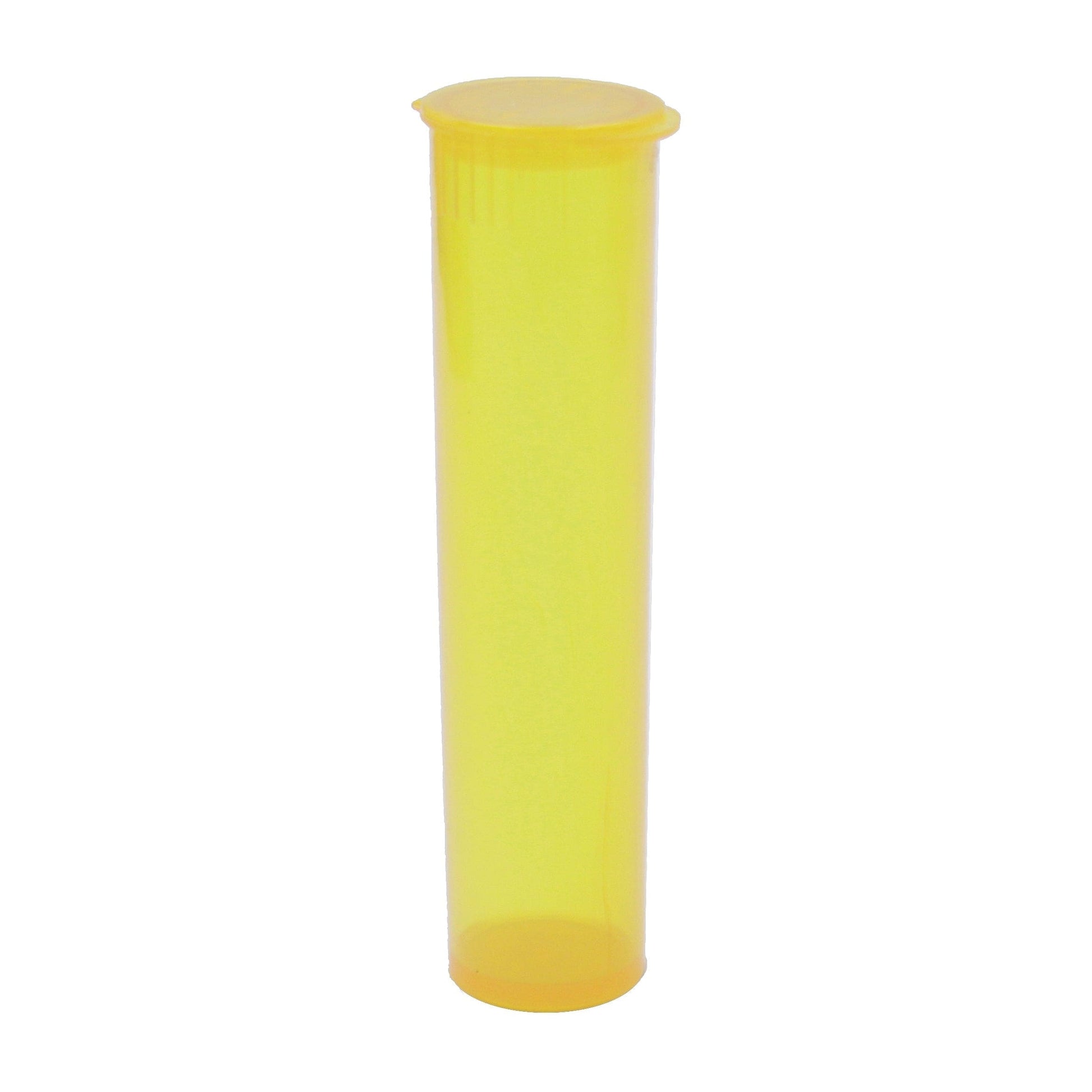 Translucent Yellow / Single Unit (Less Than Box Qty) Translucent Squeeze Top Child-Resistant Pre-Roll Tube | 116 mm