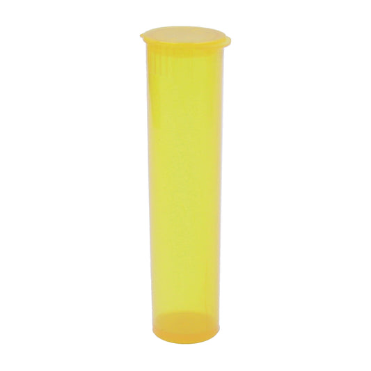 Translucent Yellow / Single Unit (Less Than Box Qty) Translucent Squeeze Top Child-Resistant Pre-Roll Tube | 116 mm