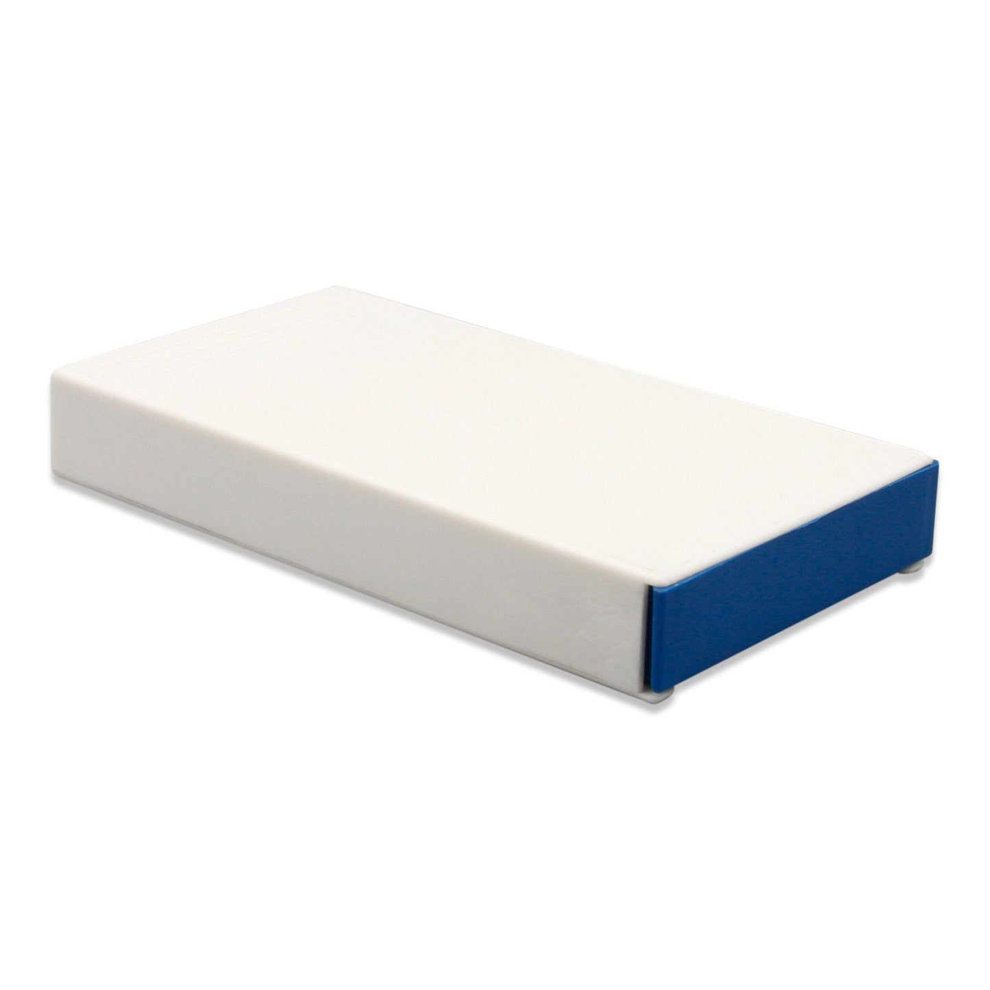 White / Blue Child-Resistant Pre-Roll / Edible Push and Pull Box | 109 mm