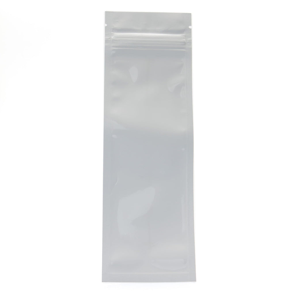 White / Clear Slimline Foil Laminated Zipper Bag