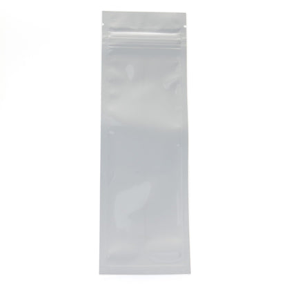 White / Clear Slimline Foil Laminated Zipper Bag
