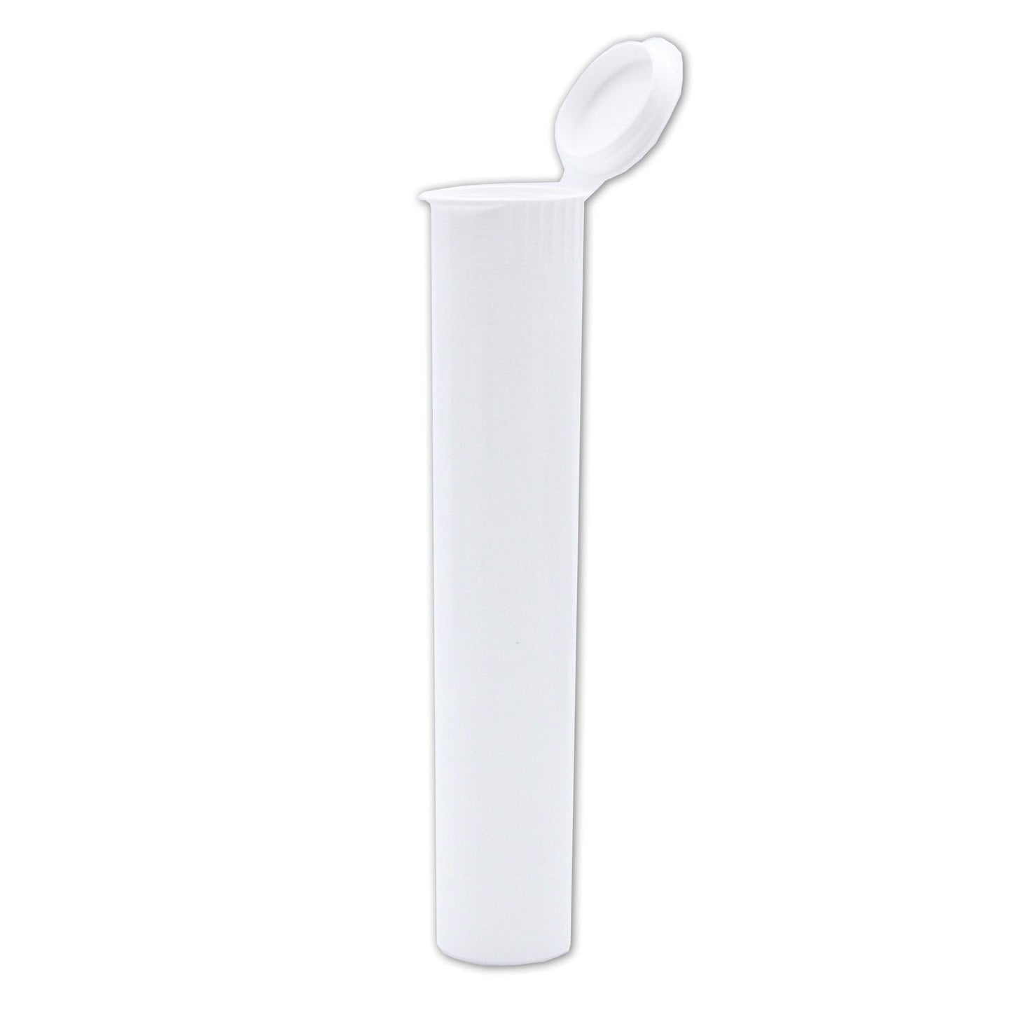 White Compostable Squeeze Top Child-Resistant Pre-Roll Tube | 98 mm