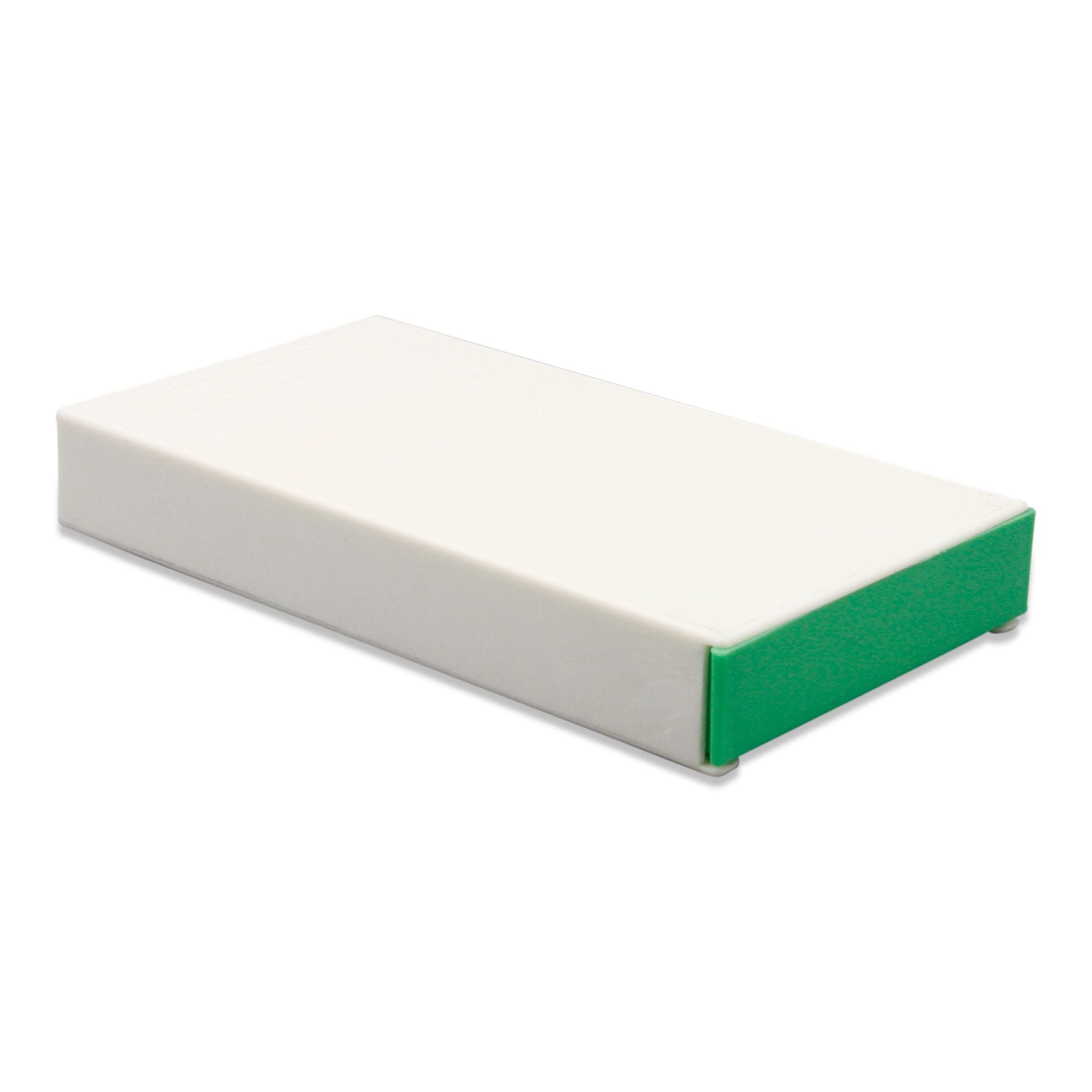 White / Green / Box of 200 (Bulk Discount Pricing) Closeout Child-Resistant Pre-Roll / Edible Push and Pull Box | 109 mm