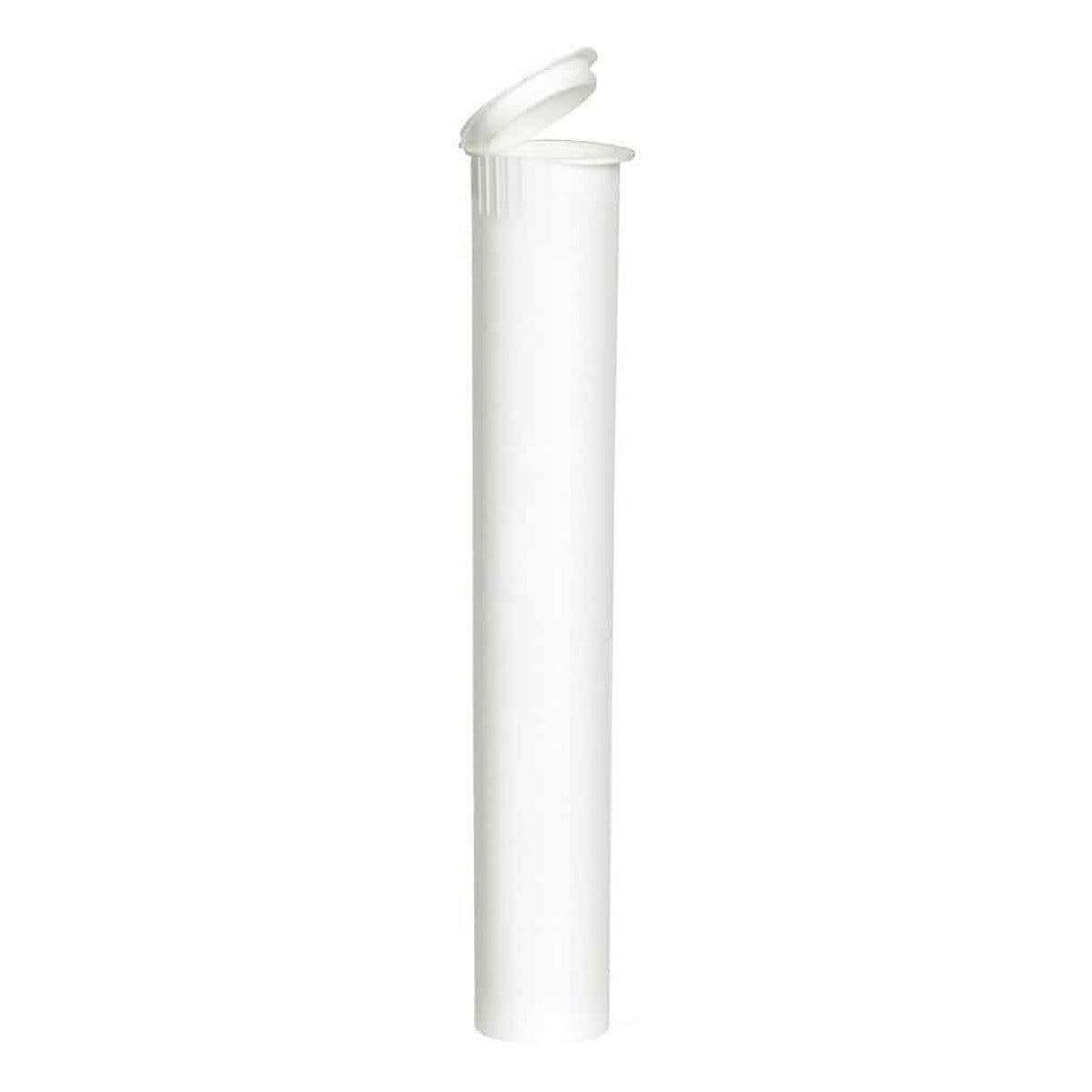 White Opaque Squeeze Top Child-Resistant Pre-Roll Tube | 116 mm