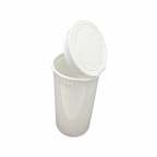 White / Single Unit (Less Than Box Qty) 13 Dram Flat Pop Top Child-Resistant