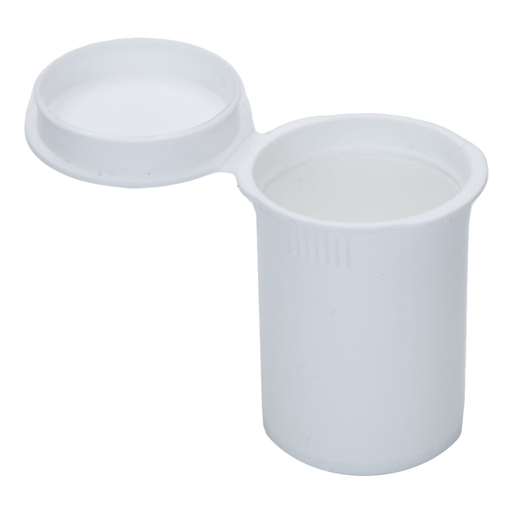 White / Single Unit (Less Than Box Qty) 8 dram Pop Top Child-Resistant Bottle