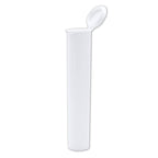 White / Single Unit (Less Than Box Qty) Premium Squeeze Top Child Resistant Pre-Roll Tube | 98 mm