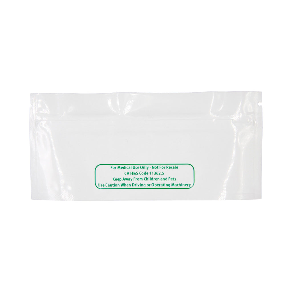 White / Single Unit (Less Than Pack Qty) Smell Proof Bag (Pre-Roll)