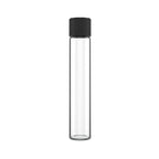 With Black Cap / Box of 400 (Bulk Discount Pricing) Grand Puff Glass Wide Body Child-Resistant Pre-Roll Tube | 118 mm
