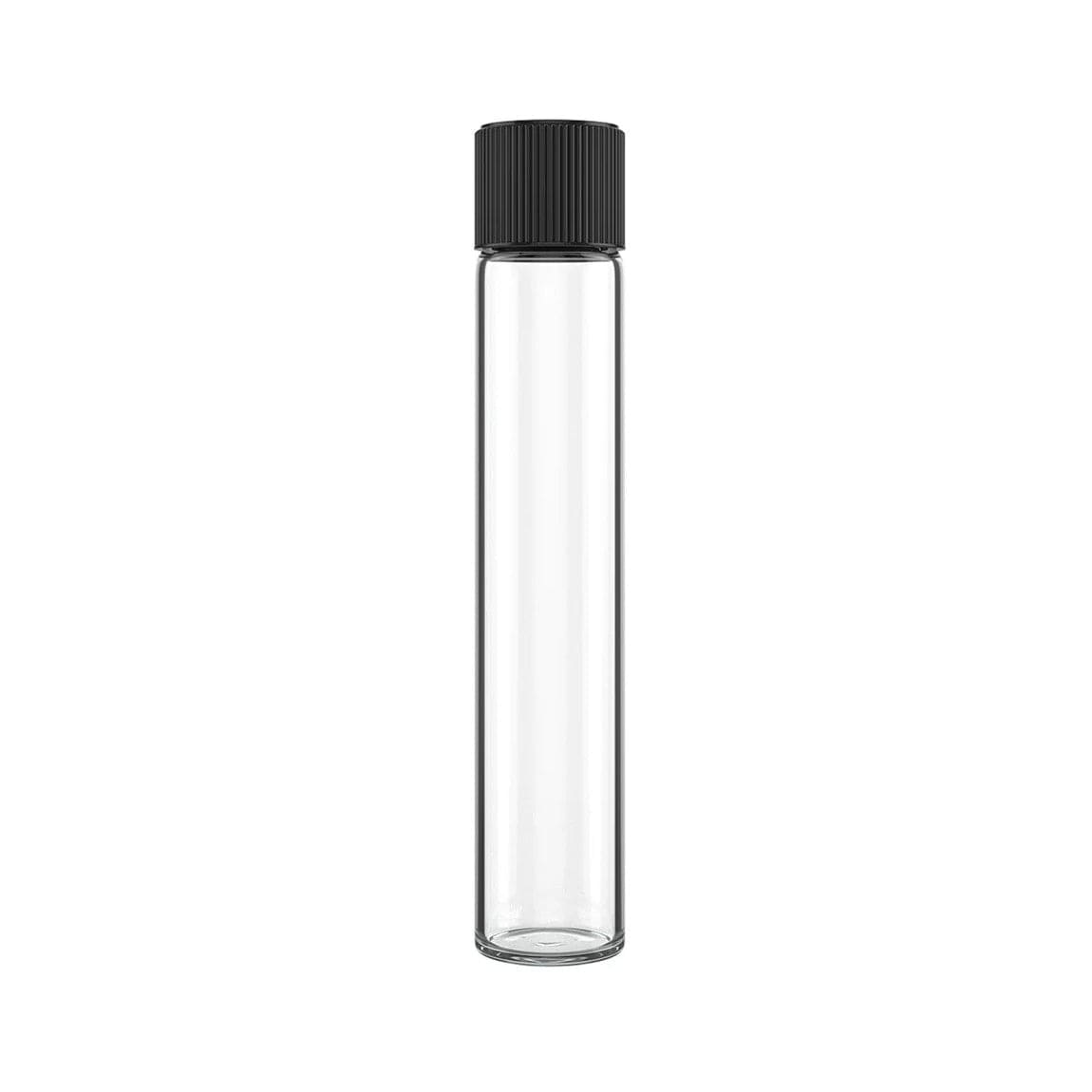 With Black Cap / Box of 400 (Bulk Discount Pricing) Grand Puff Glass Wide Body Child-Resistant Pre-Roll Tube | 118 mm