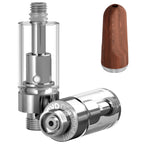 Wooden Natural Flat AVD Glass Cartridge (0.5ml, 2.0mm) with Mouthpiece