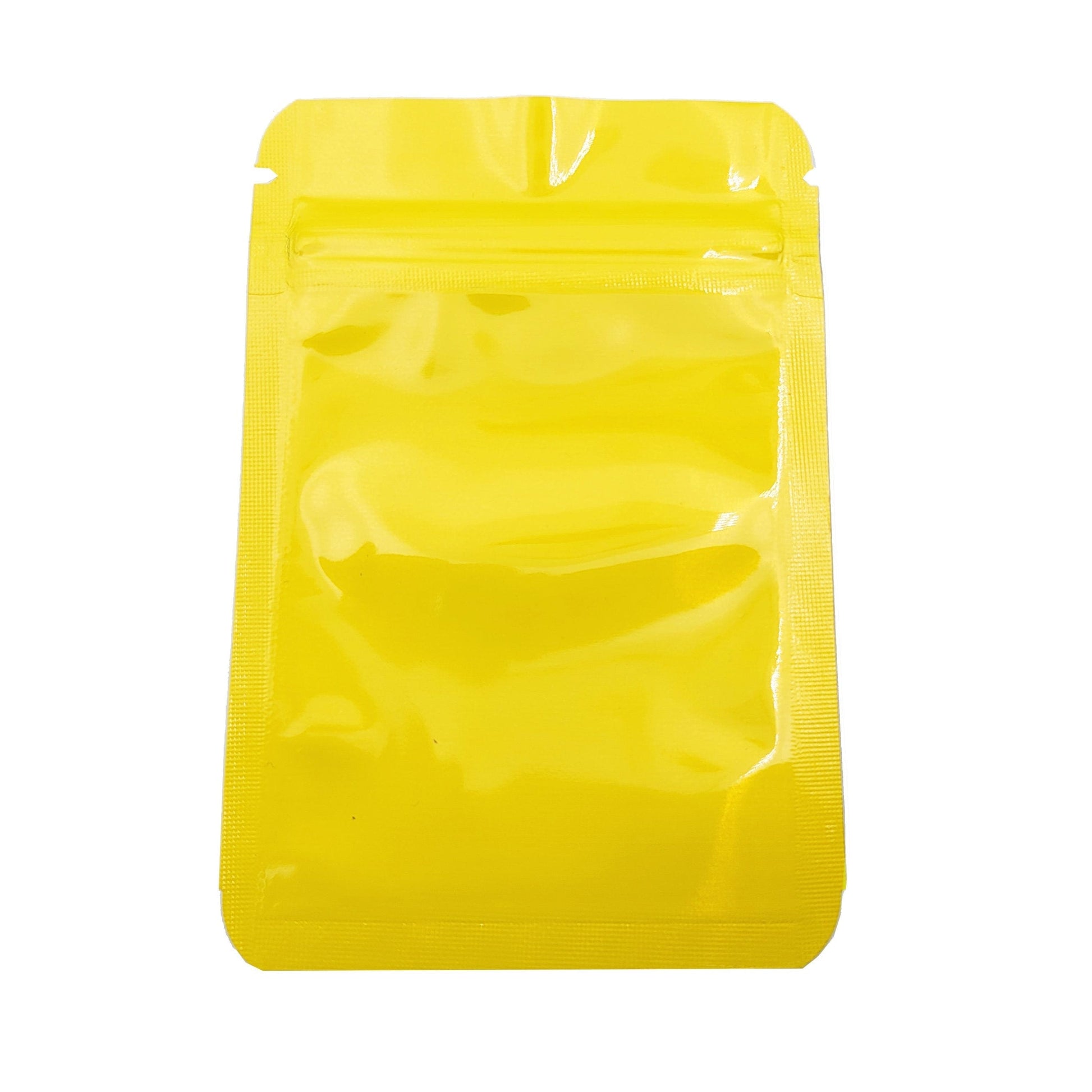 Yellow / Single Unit (Less Than Pack Qty) Shiny Series Smell Proof Bag (1 gram) 4.3" x 2.9"