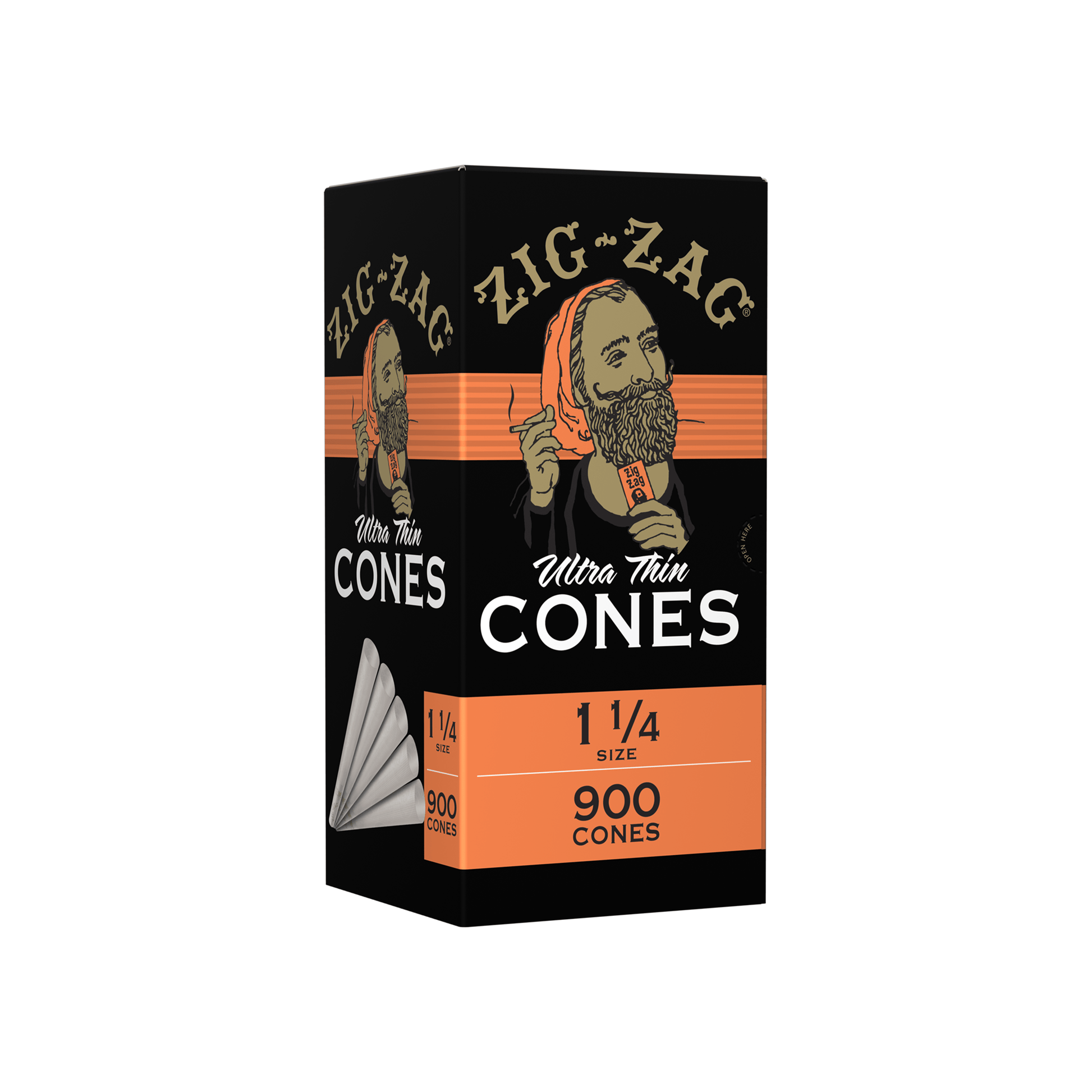 Zig Zag 1 1/4 Bulk Cones - (900 Cone Carton)