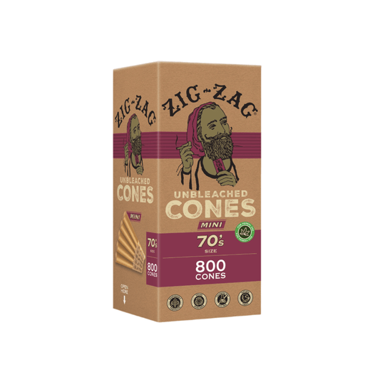 Zig Zag 70's Unbleached Bulk Cones | Box of 800