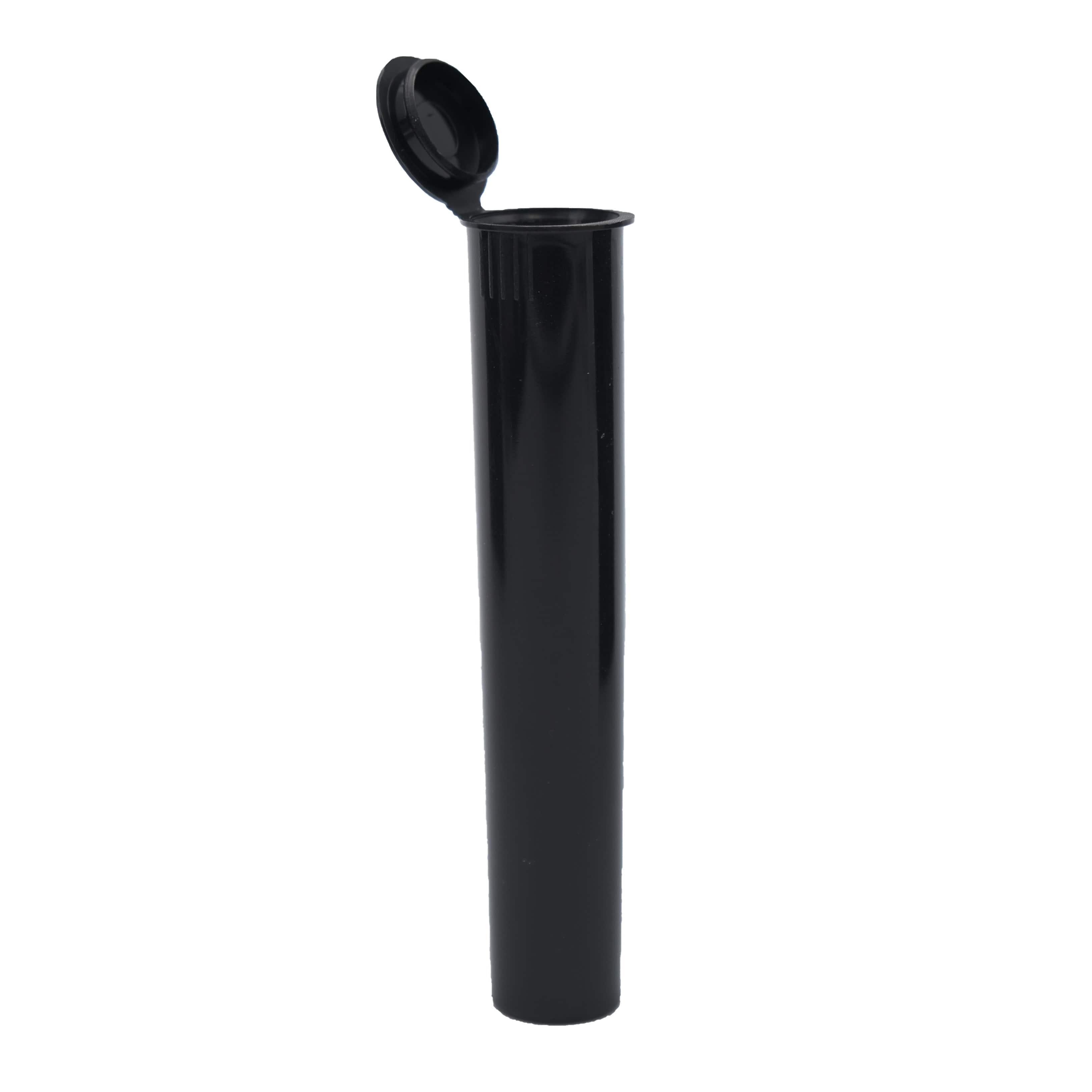 Black Grand Puff Squeeze Pop Top Plastic Tube (80mm)