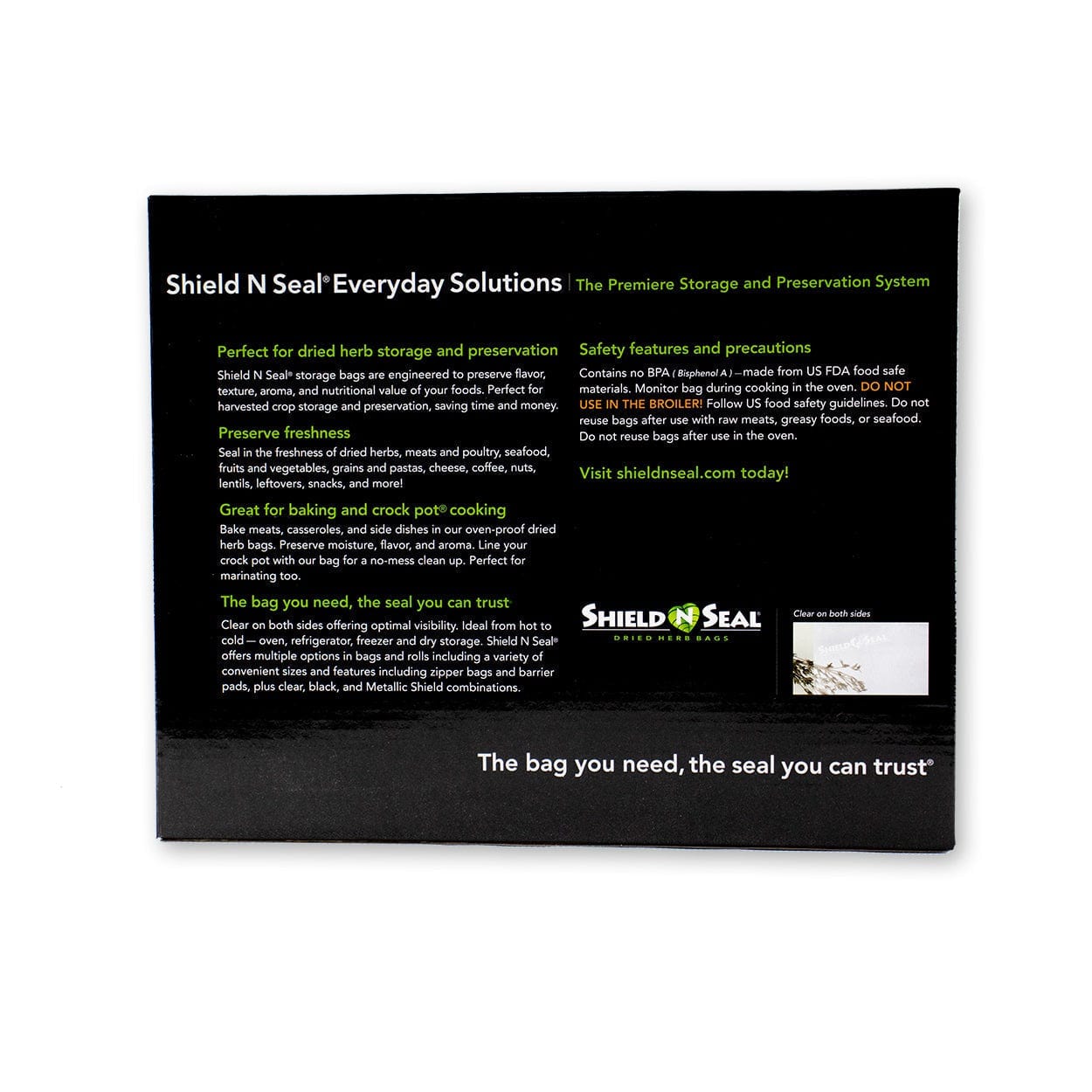 Shield N Seal 1lb Turkey Bag (18" x 21.5" / Box of 25)