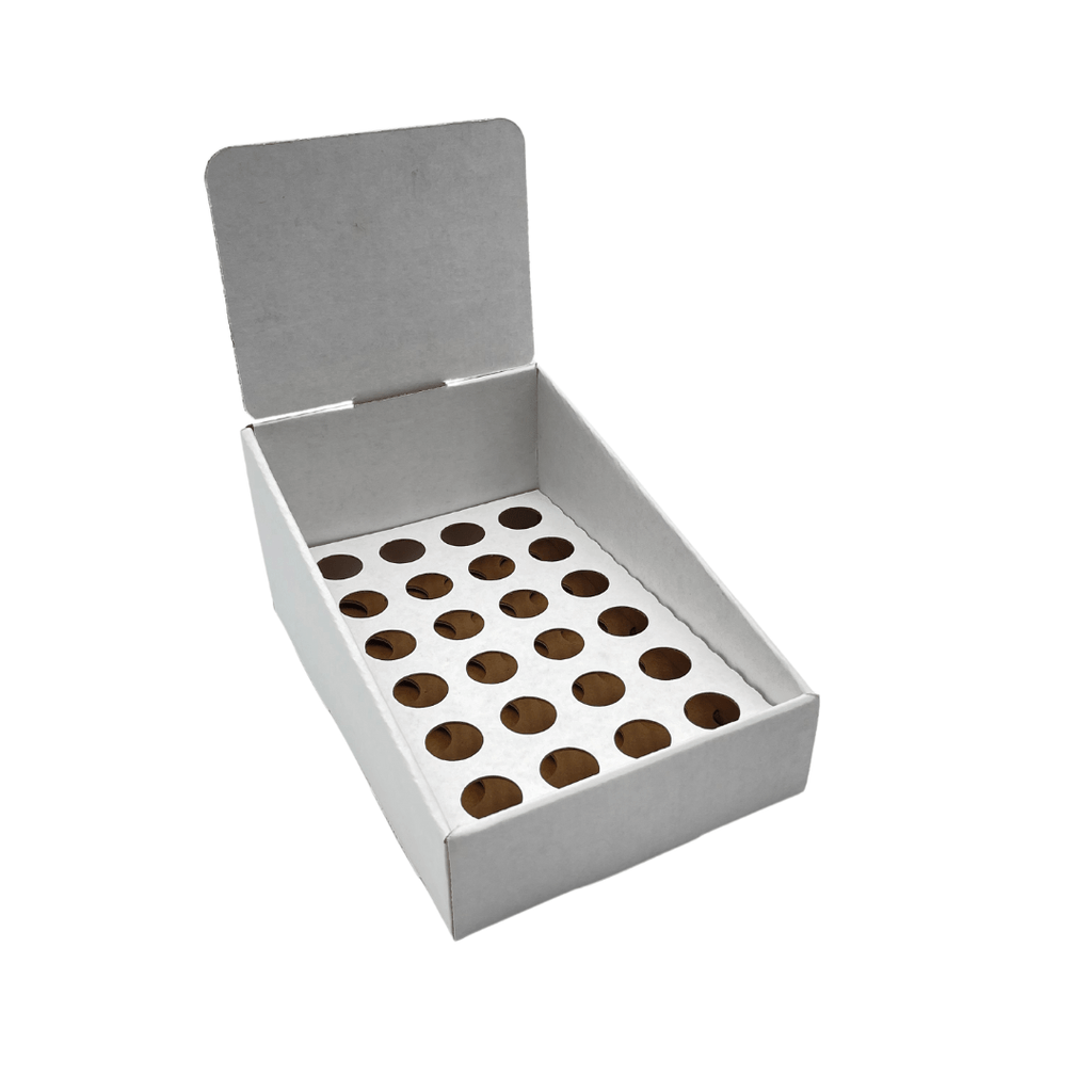White Pop Counter Display - Large (Fits 24 Pre-Roll Tubes)