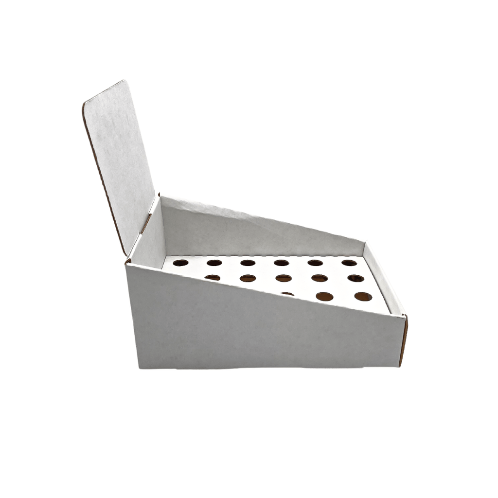 White Pop Counter Display - Small (Fits 24 Tubes)