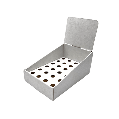 White Pop Counter Display - Small (Fits 24 Tubes)