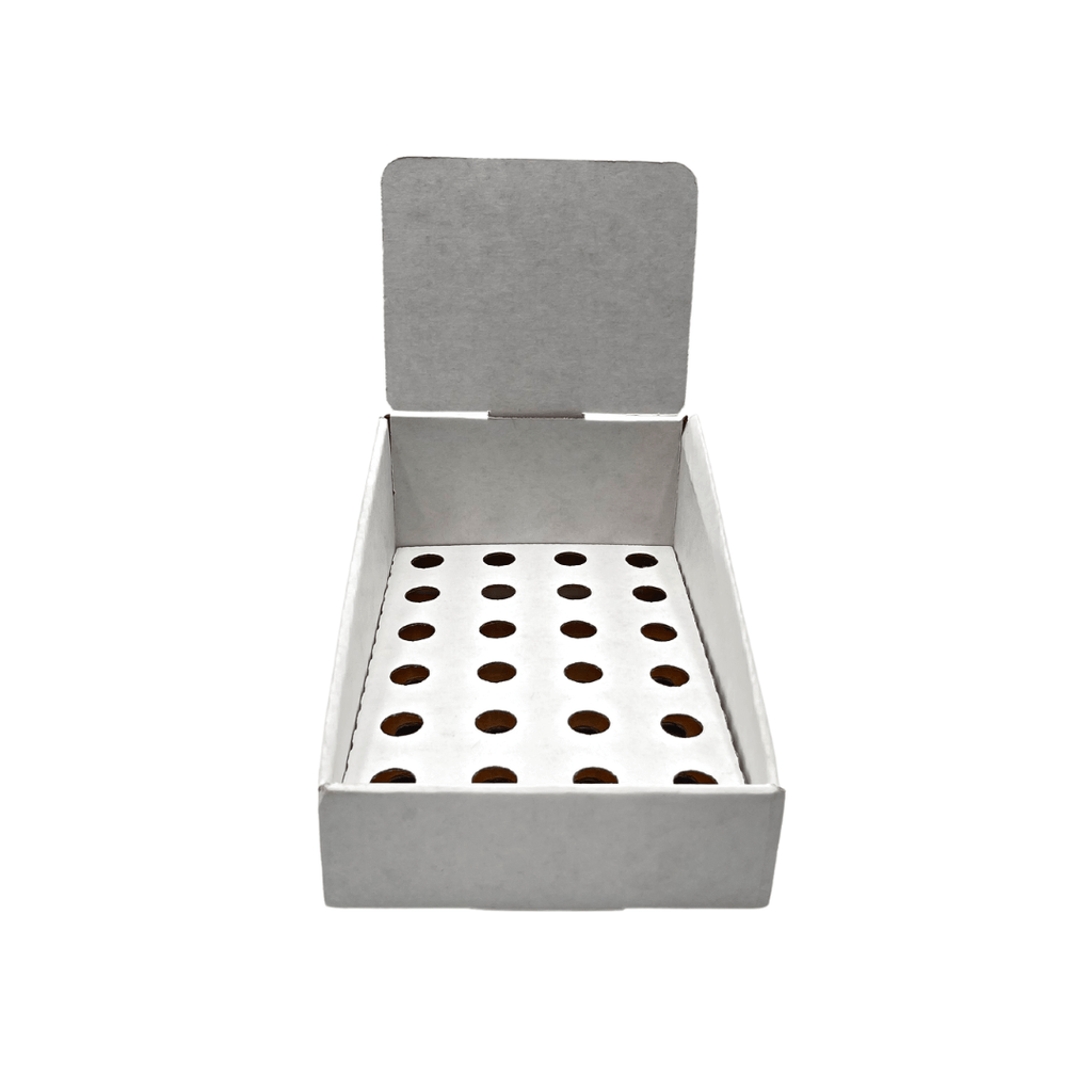 White Pop Counter Display - Small (Fits 24 Tubes)