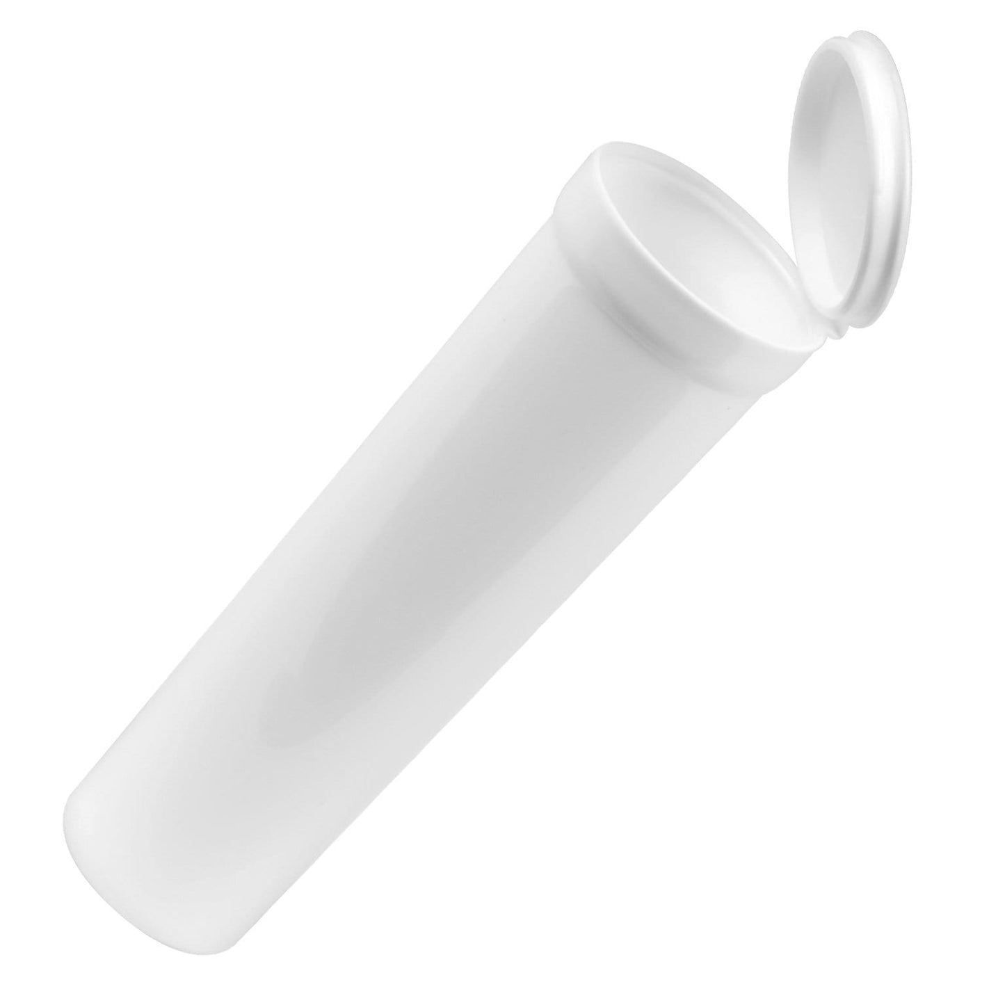 White Squeeze Top Child-Resistant 98mm Tapered J-Tube (Wide)